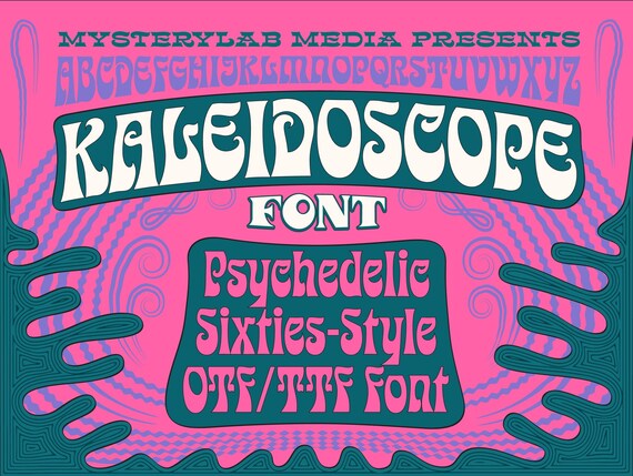 Kaleidoscope Psychedelic Font - Etsy
