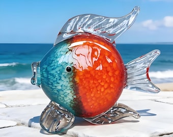 Art Glass fish, Glass Sculpture, Hand Blown Glass, Art Glass Sculpture