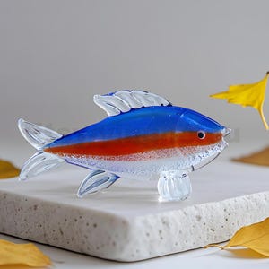 Blown Glass Fish,Glass Art,Glass Sculpture,Hand Blown Glass,Blown Glass Art,Glass Animals,Birthday Gifts,Anniversary Gifts