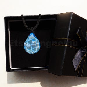 Glass Ocean Pendant,Sea Glass Jewelry,Small Glassblown Ocean Pendant,Anniversary Gifts,Birthday Gifts