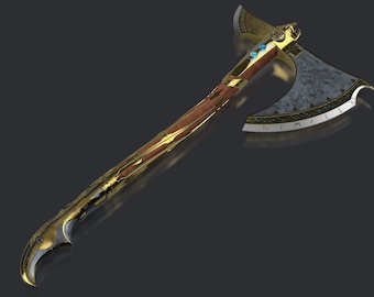 God of War's Leviathan Axe - Max Level - .stl files for 3D printing - Digital Download