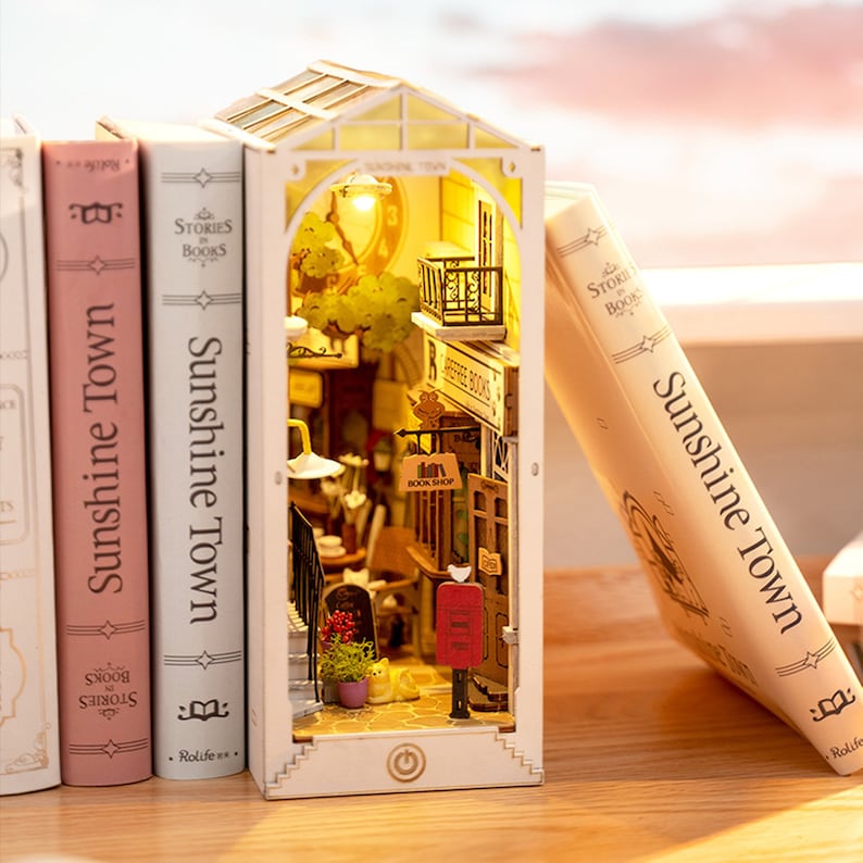 DIY Book Nook Alley Kit / Sunshine Town Diorama Miniature / Etsy