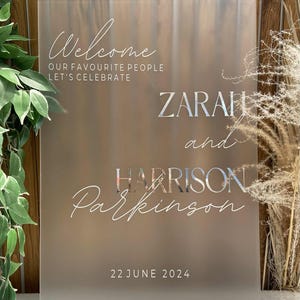 Acrylic Wedding Welcome sign