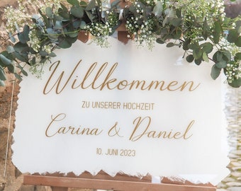 8 Stück Hochzeit Aufkleber - Personalisierte Namen & Datum Für Willkommensschild