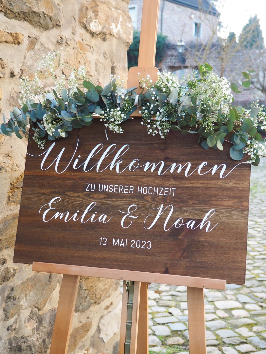 Willkommensschild Aus Holz