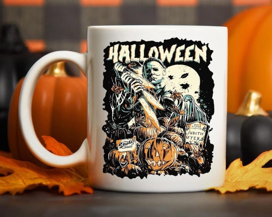 Horror Movie Coffee Mug, Retro Michael Myers Thriller Mug, Halloween