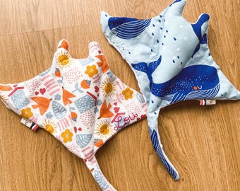 Customizable: Small Manta Ray Plush Toy