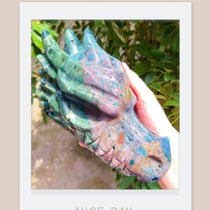 2.3kg，crystal,oceanjasperdragon, Ocean Jasper, Chakra, Healing Ocean Jasper,crystal dragon,dragon skull,dragon head,A present for her