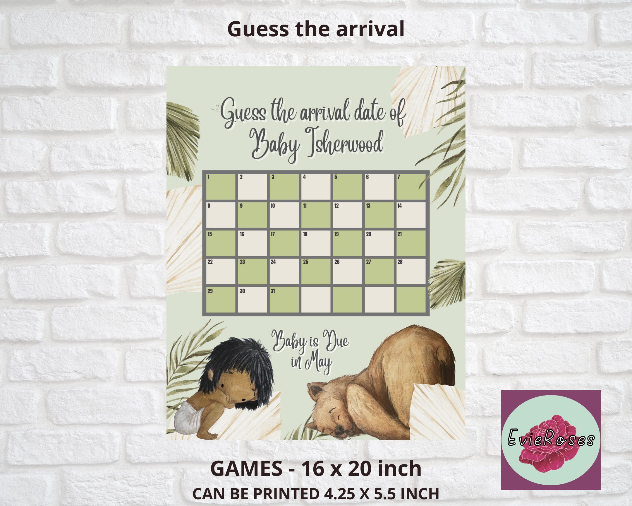 Jungle Shower Games Bundle, Printable Baby Shower Activities, Jungle ...