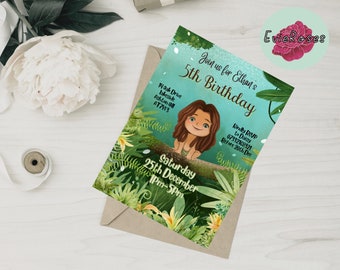 Jungle Boy Birthday Invitation: Tarzan Theme, Editable Evite (Digital)