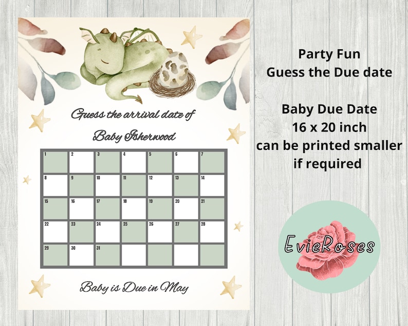 Dragon Baby Shower Games Bundle, Mythical Kingdom Fun Activities ...