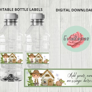Jack and the Beanstalk Bottle Labels, Kids Fable Party Decor, Fairy Tale Printable Birthday Supplies, E1340