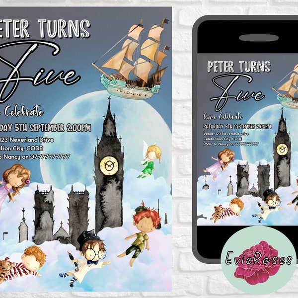 Peter Pan Birthday Printables - Etsy