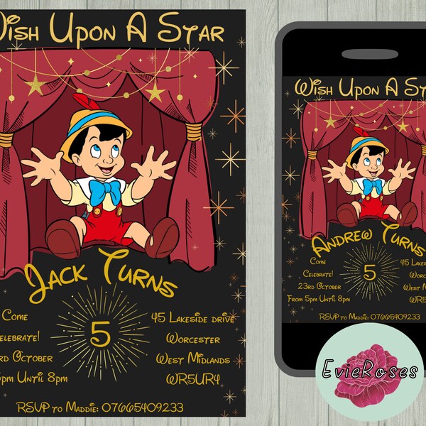 Pinocchio Birthday - Etsy
