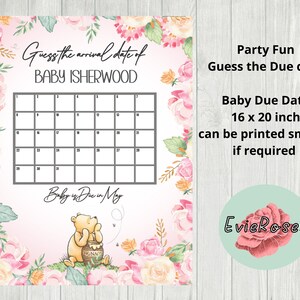 Classic Winnie Baby Shower Games, Pooh Bear Party Decor, Fun Activities, Baby Girl Printable Supplies, Digital Download