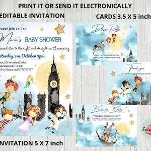 Paquete de ducha mágica, artículos para fiesta turquesa, invitación de género neutro, tarjeta de agradecimiento, rifa de pañales, libros para bebé. Descarga digital