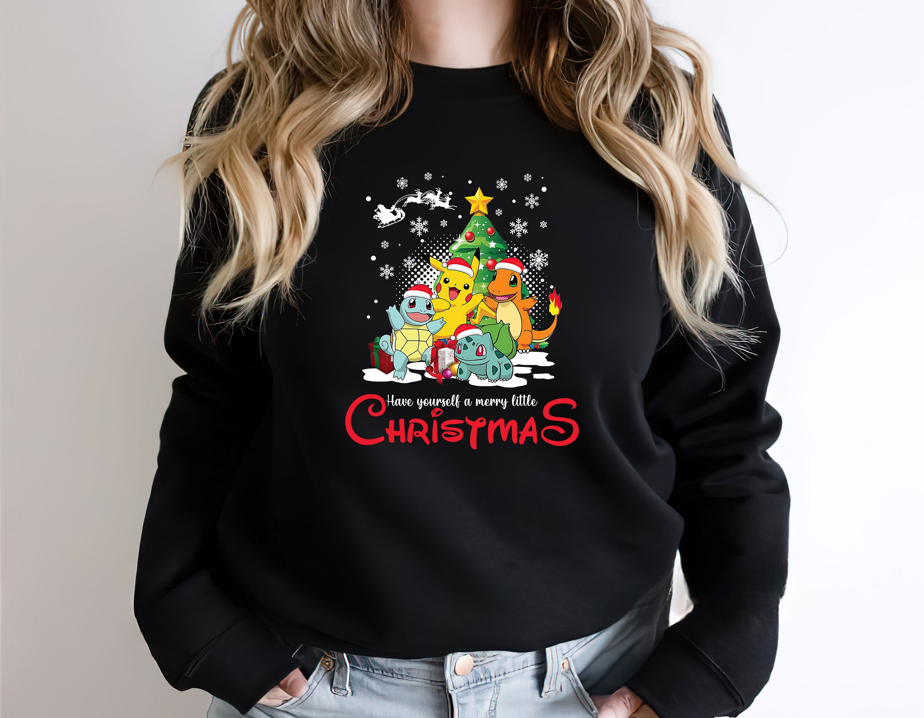 Discover Have a Merry Christmas Pokemon Sweatshirt - Holiday Apparel