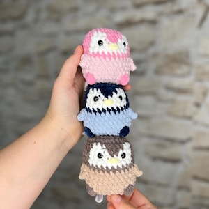 crocheted penguin