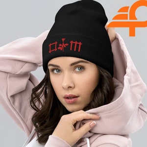 DM Flower Embroidered Beanie, Warm Cuffed Beanie, Embroidery Hat, Music Merch, Band, Gifts For Fan, Gifts Idea