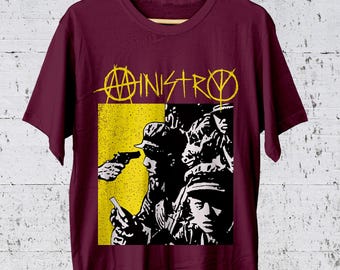 90s ビンテージ　KMFDM バンドTシャツ Vintage 90s KMFDM Band T-shirt: Political Graphic, Single