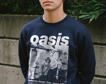 Oasis Japan Tour Inspired Sweatshirt | Definitely Maybe 94 Retro Britpop Pullover