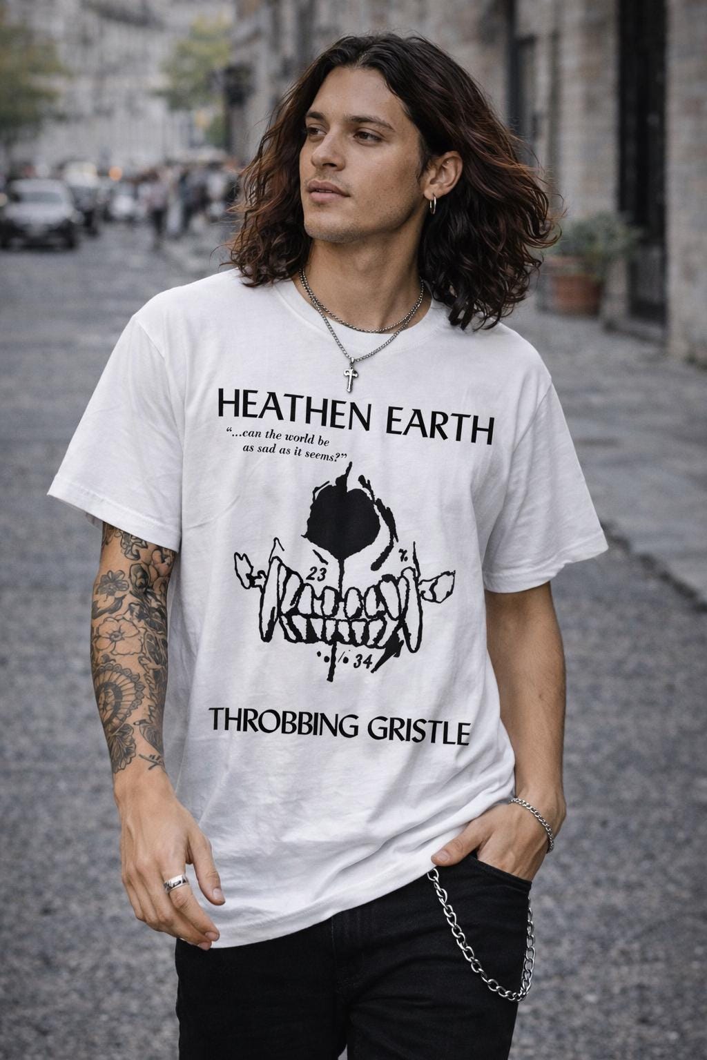 TG Heathen Earth T-shirt, Throbbing Gristle Shirt, Industrial