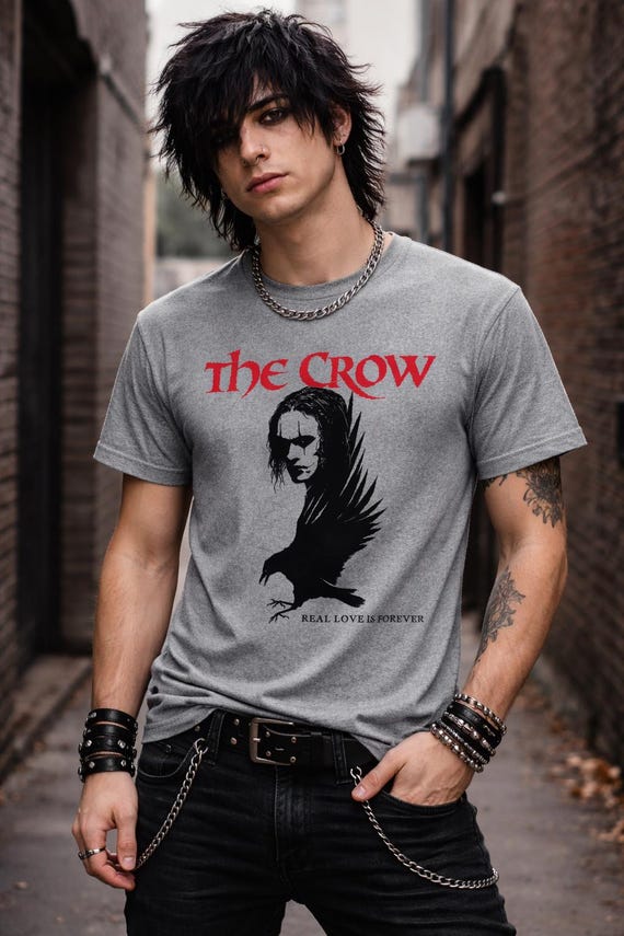 送料込み 90年代カルトムービー the crow Tシャツ 難有 The Crow T-shirt, Retro Movie 90's Inspired Graphic Tees, Movie