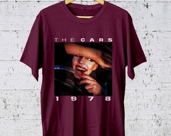Maglietta Nera The Cars Band 1978 Tour, Unisex, Cotone, Taglie S-5XL, Regalo Originale
