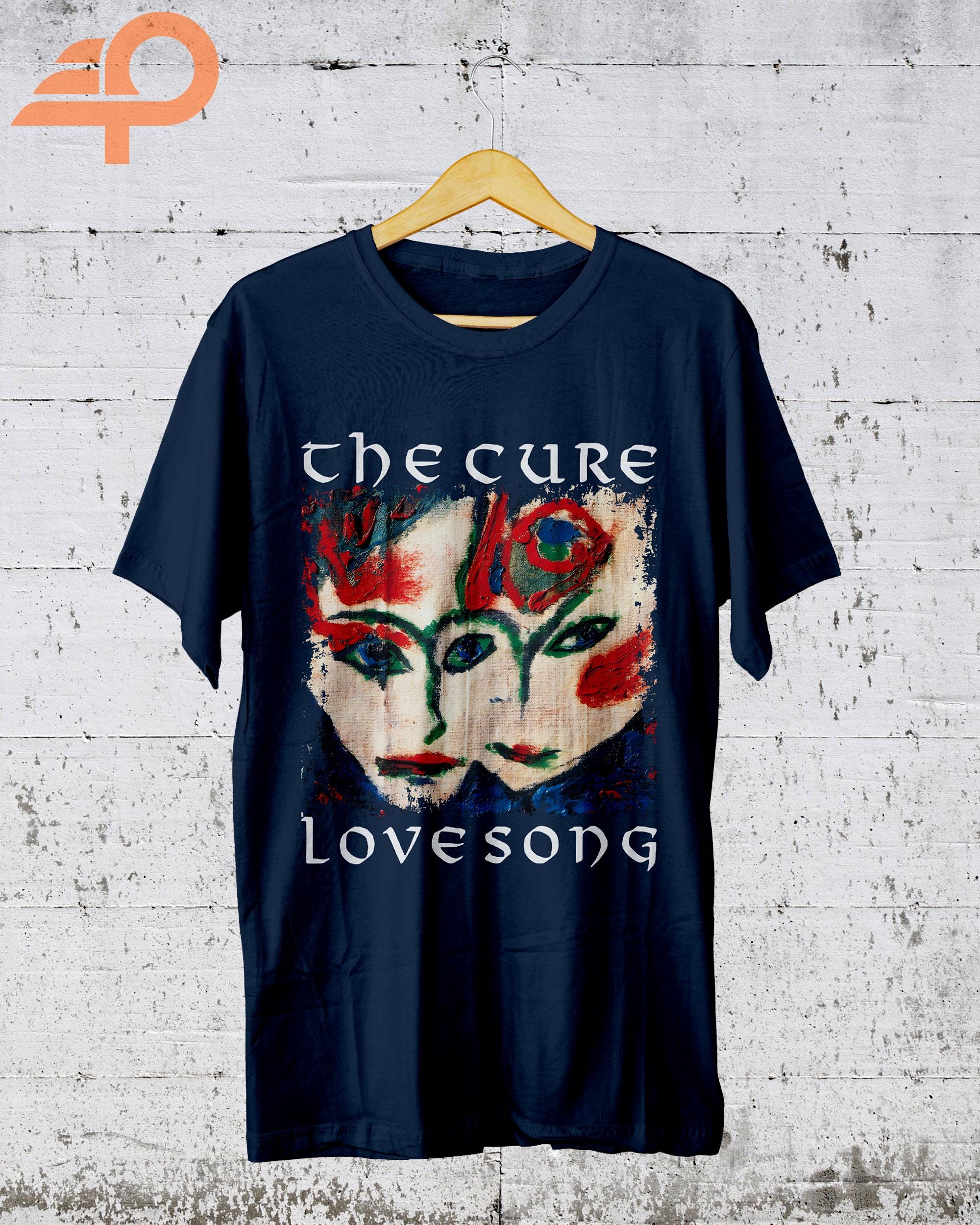 T-shirt Vintage THE CURE 'Love Song' Années 80 - Taille XL - Envoi Depuis Le Japon - Occasion En Parfait état