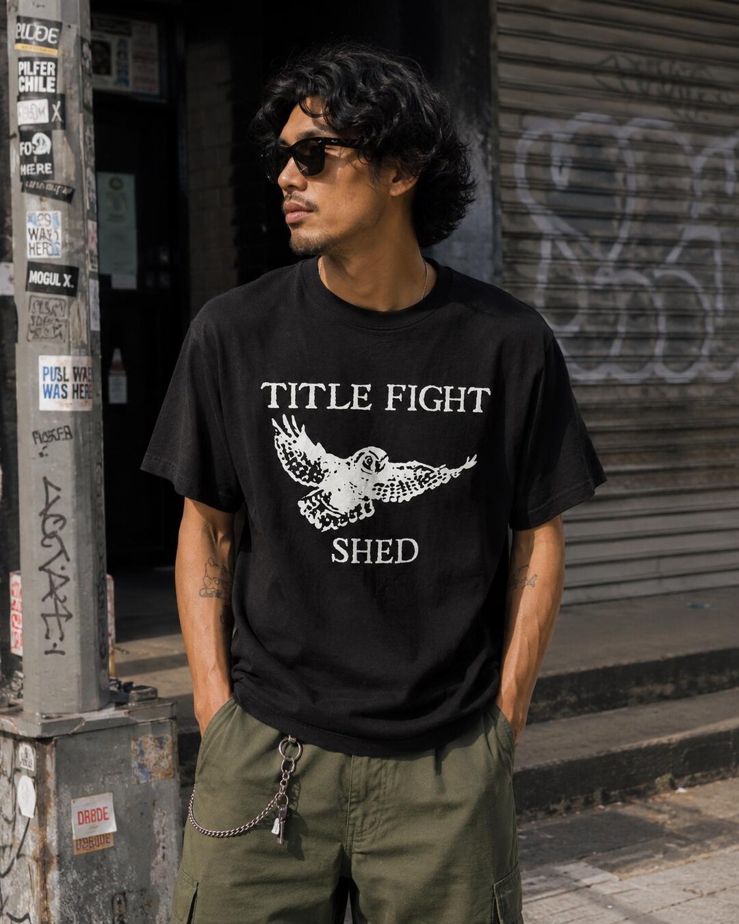 ミュージシャン TITLE FIGHT SHED Tee Title Fight Shed T-shirt, Rock Band Title Fight Shirt, Music Merch