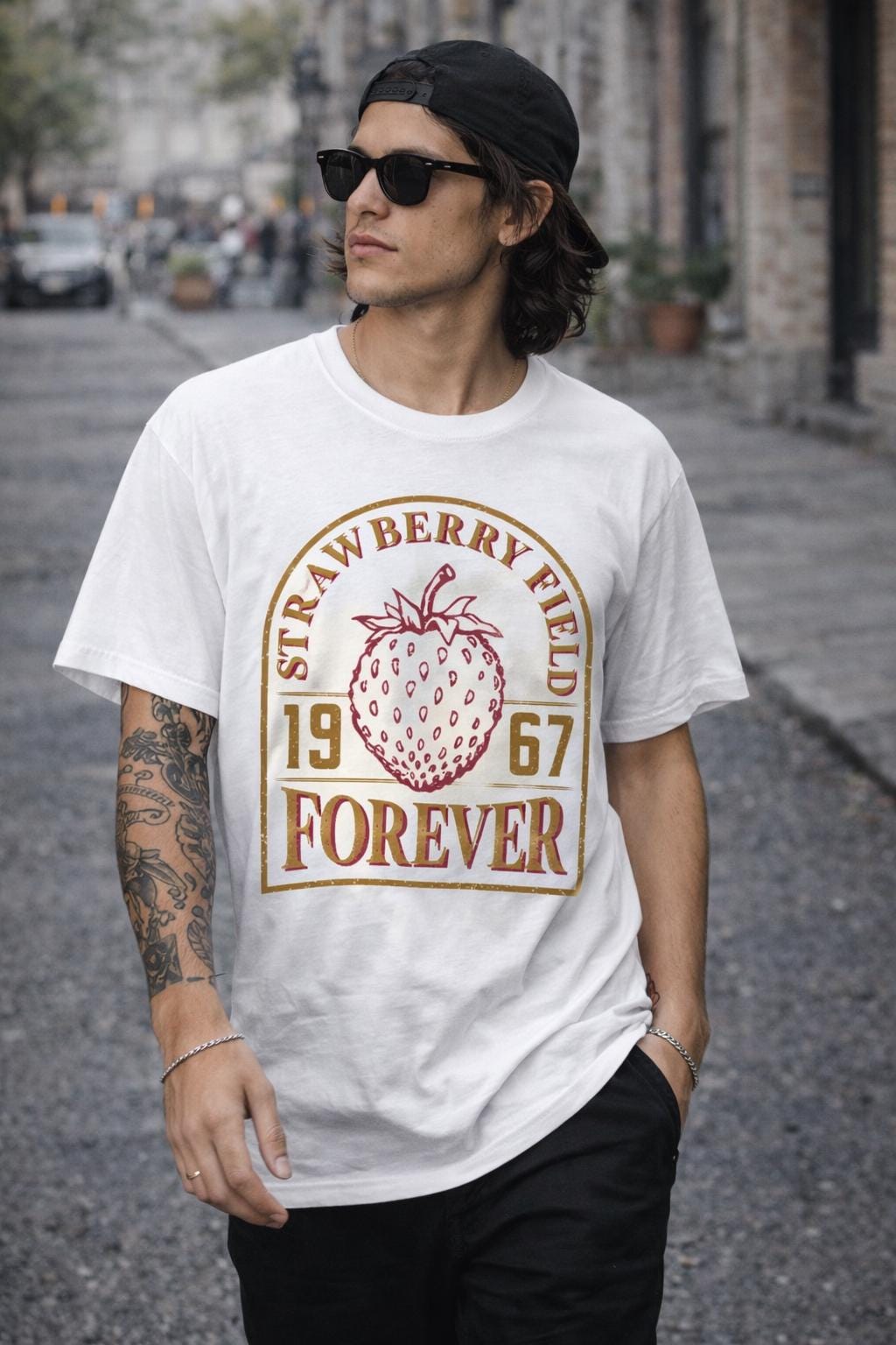 Strawberry Fields Beatles Tshirt - Etsy