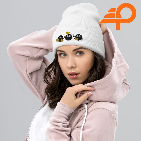 Soot Sprite Beanie, Susuwatari, Ghibli Cute Character Embroidered