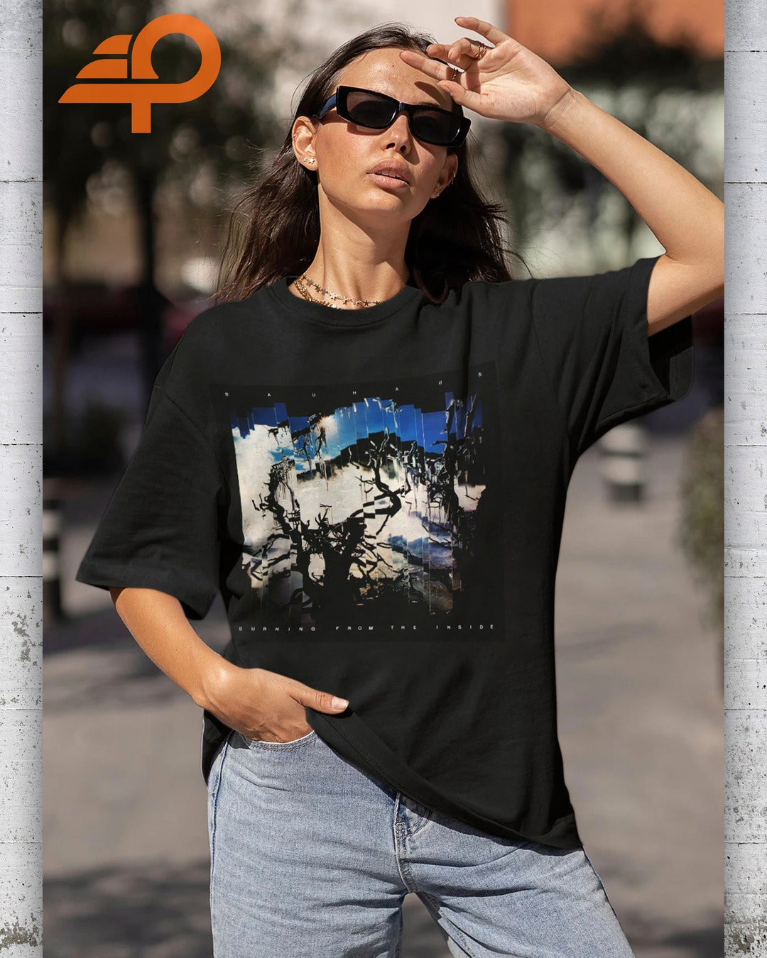 Bauhaus Burning From the Inside T-shirt, Bauhaus Inspired Graphic