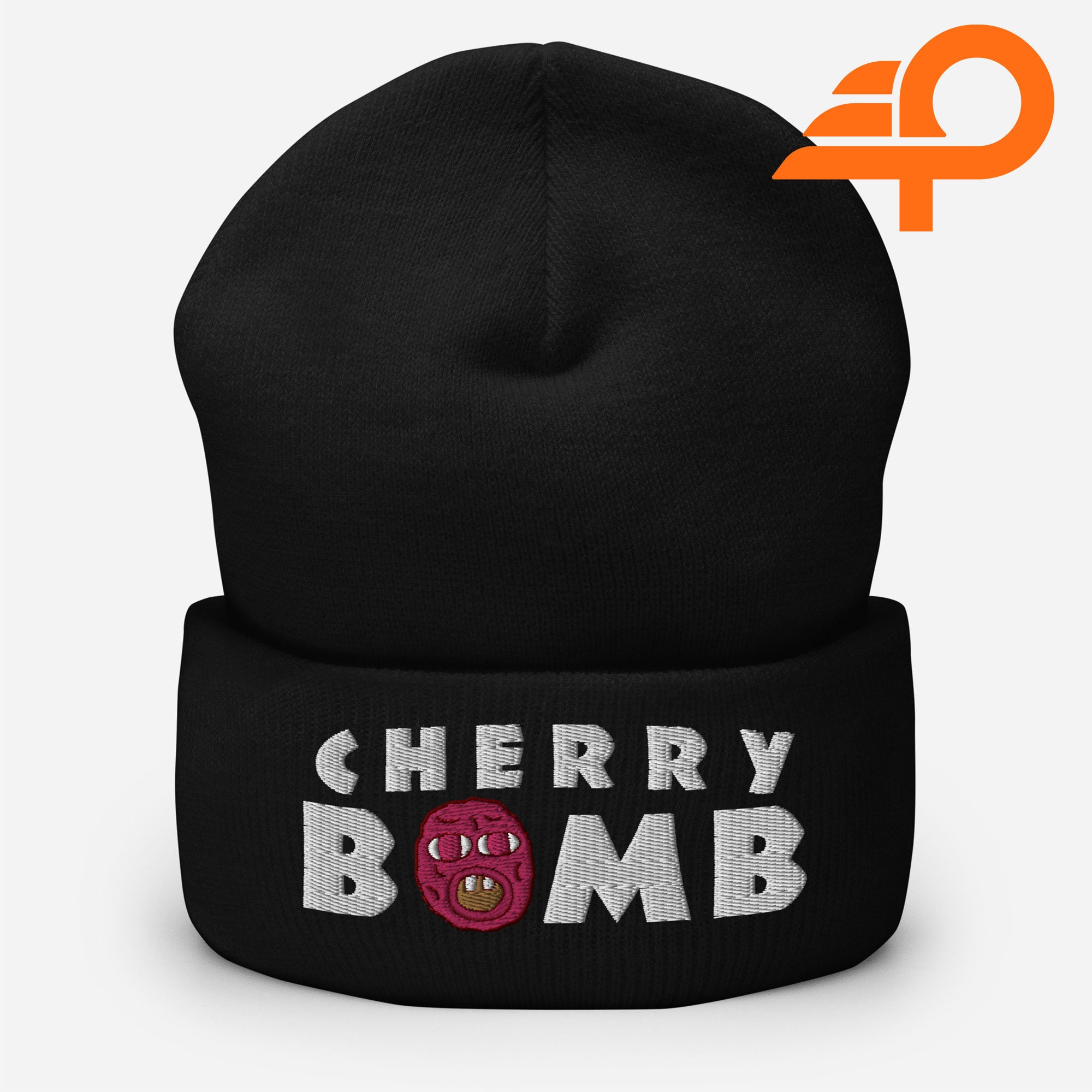 Cherry Bomb Beanie Cherry Embroidered Beanie - Etsy