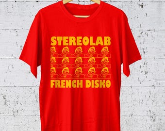 Stereolab French Disko T-shirt, Avant-pop Band, Stereolab Shirt