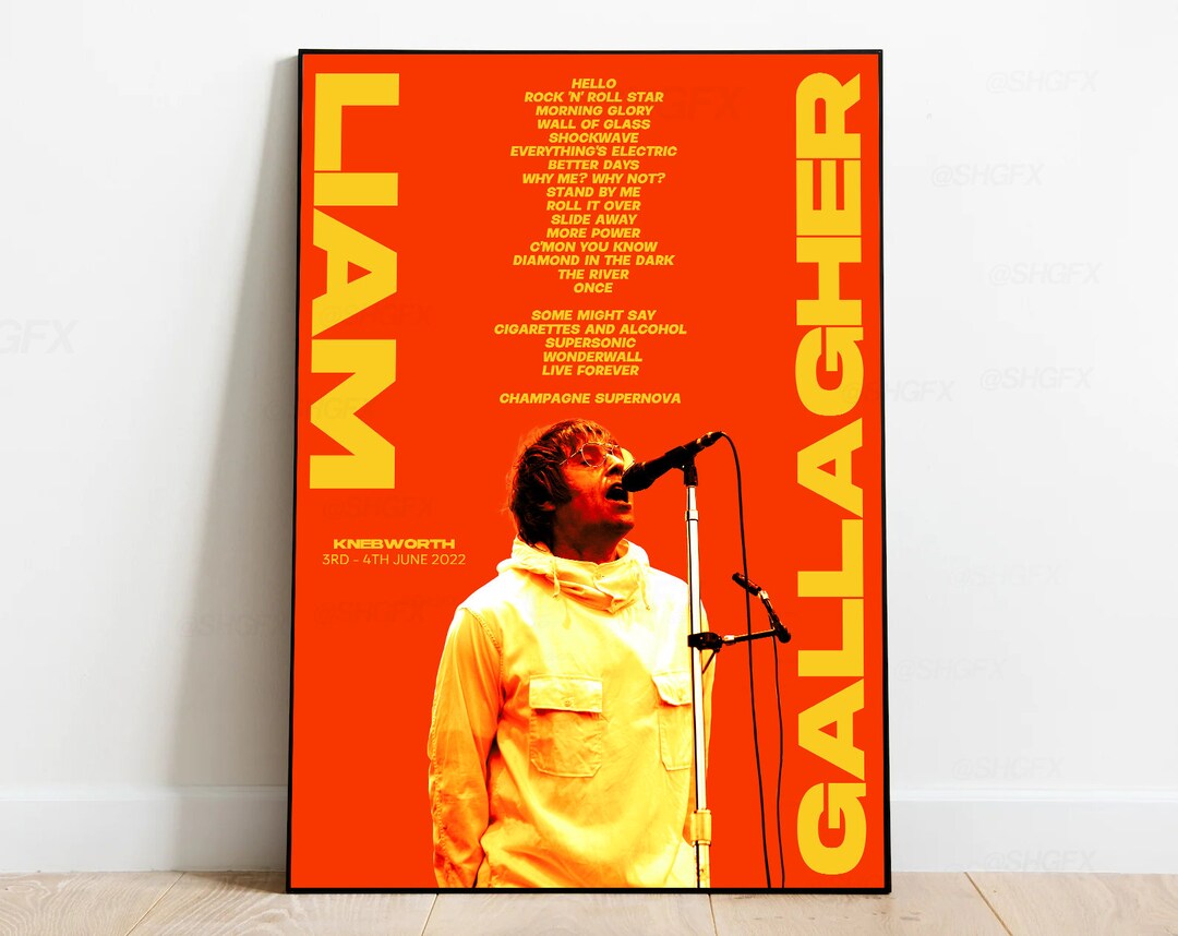 Liam Gallagher Knebworth Poster A3 A4 Etsy De Liam Gallagher Knebworth Poster A3 A4 Etsy De