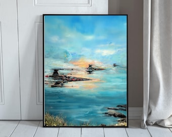 Blue X-Wing Printable Art - Star Wars Inspired Digital Download Wall Decor
