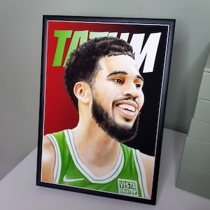 Jason Tatum Kunstdruck | Poster Basketball | NBA Poster | Boston Celtics A4 Druck