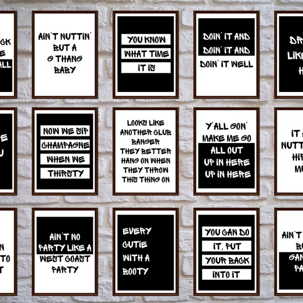 90s Hip Hop Lyrics Etsy