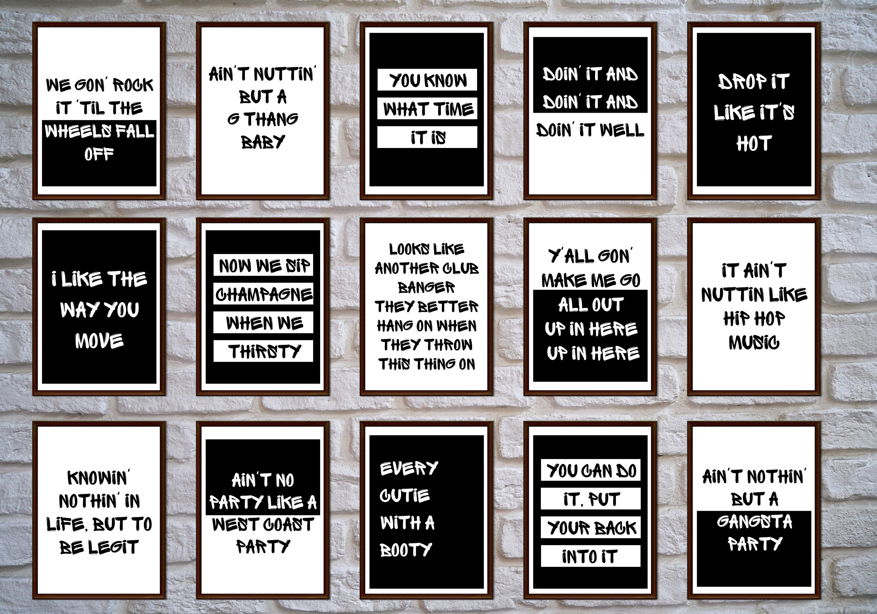 Hip Hop Digital Print, 80s 90s 00s Hip Hop Party Decorations, Printable ...