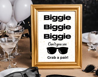 NOTORIOUS ONE Birthday Sign, Biggie Birthday Party, Hip Hop Party,  Favors, Hip Hop Party Decorations, Table Sign, Printable, Party Décor