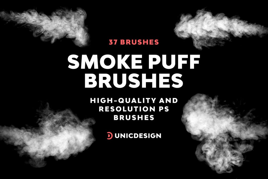 Puff Sound Effect Smoke Puff Photoshop Brushes | Steam & Cloud Effects (digital Download ...