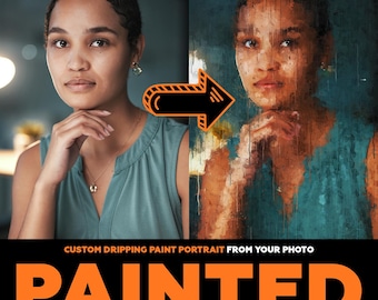 Op maat geschilderd portret | Van je foto | Digitaal kunsteffect (GEEN AI) | Levering 12 uur