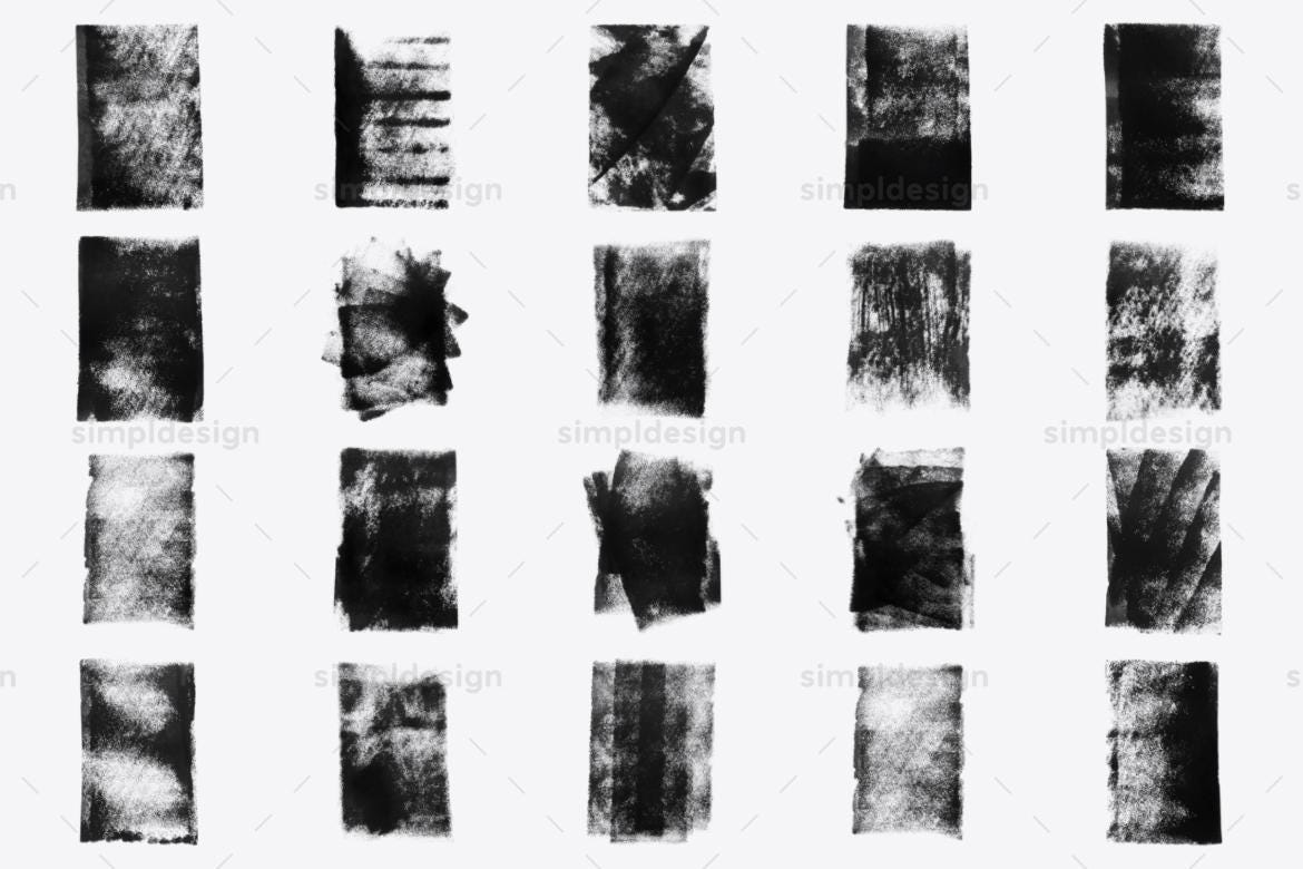 22 Ink Roller Photoshop Brushes | Grunge Print Texture Brush Set ...