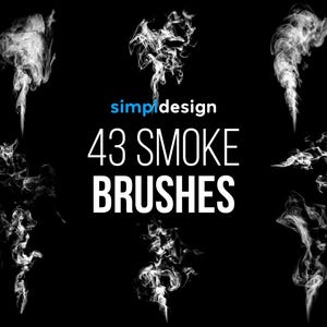 43 Smoke Photoshop Brushes | Realistic Smoke Effect Brush Set | Fog & Cloud Brushes | Digital Art Texture | Overlay PSD Brush Pack