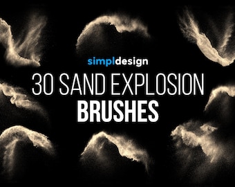 Sand Explosion Photoshop Brushes: Realistic Dust & Particle Effects