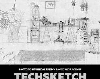 Photo to Sketch Effect: TechnicalArt Photoshop Action (Digital Art Transformation)