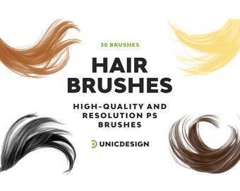 30 Realistic Hair Photoshop Brushes: Portrait Painting Tools