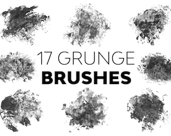 17 Grunge Photoshop Brushes: Distressed Texture Stamps
