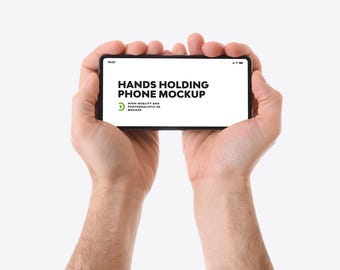 Phone Mockup Set: 6 Hands Holding Mobile PSD Template